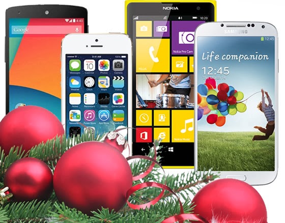 Smartphone de presente de Natal