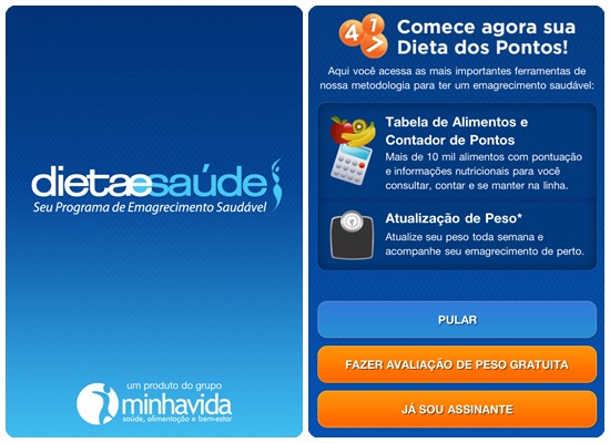imagem do aplicativo Dieta e Saude