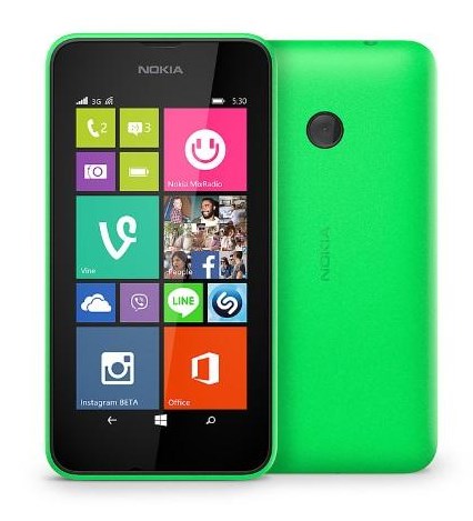 Tela do Nokia 530 com funcionalidades e facilidades