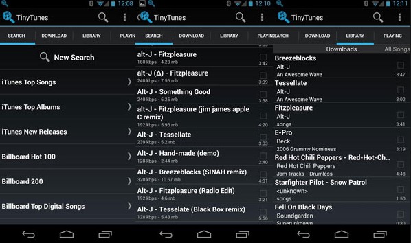 Aplicativo Tiny Tunes para Android baixar musica mp3