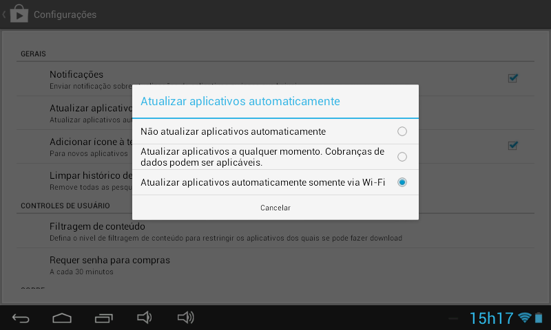 Atualização nas dicas android