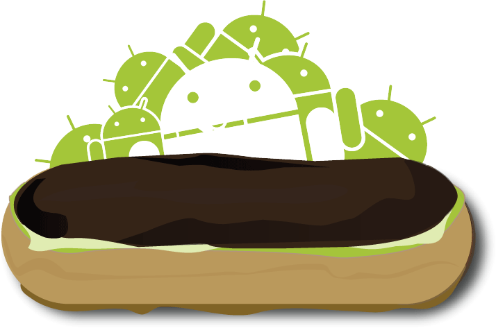 logo atualização do sistema operacional android eclair