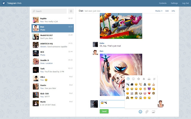 Com o telegram tudo fica salvo na nuvem Com o telegram tudo fica salvo na nuvem