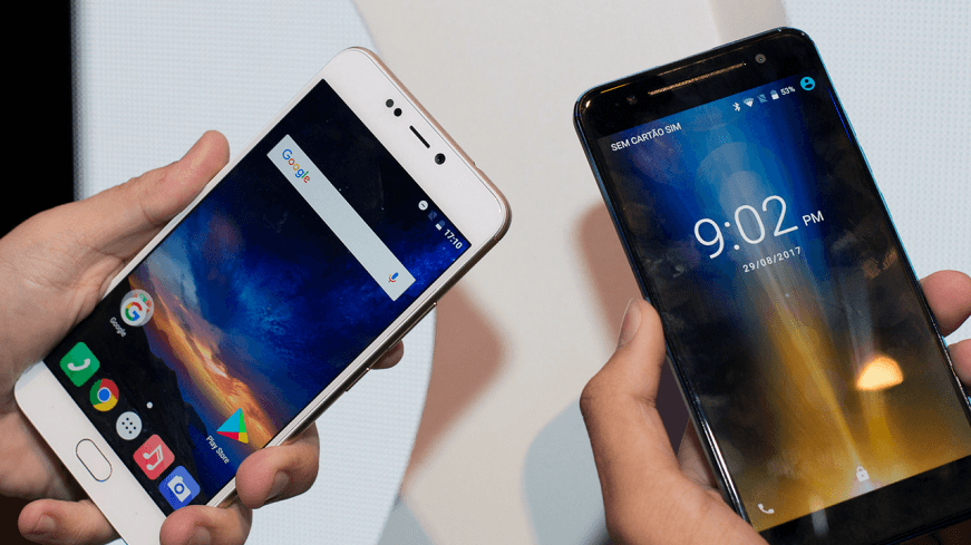 Com uma tela HD de 5.5 polegadas, o visor do Quantum Sky é melhor que muitos celulares do mercado. Tela Quantum Sky