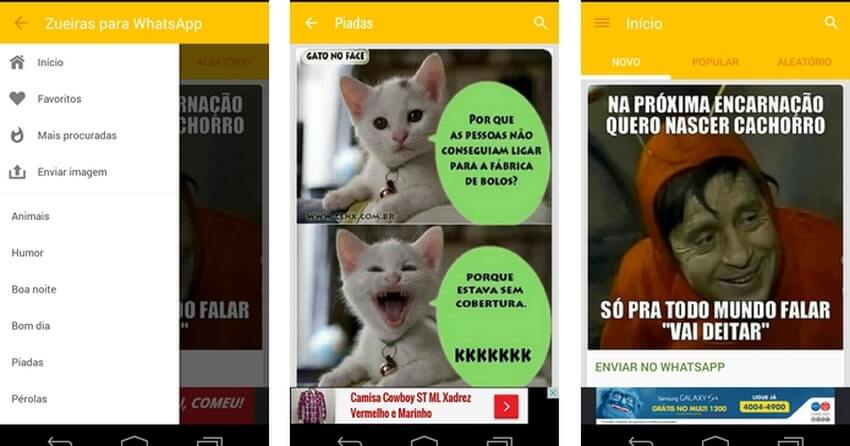 Compartilhe piadas, brincadeiras e memes com o Zuapp. Zuapp