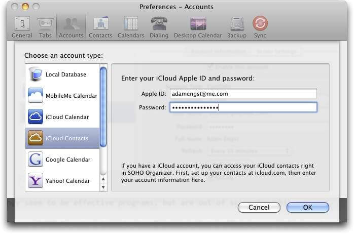 Lembre-se sempre de seu usuário e senha na hora de entrar no iCloud. user apple