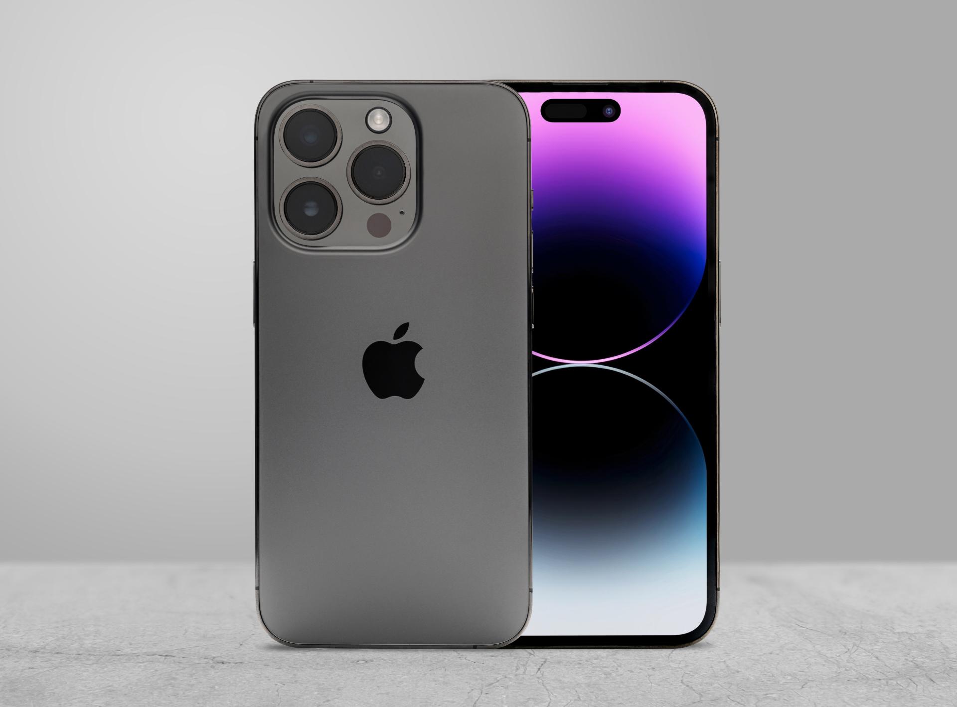 Novo iPhone 14 visto de frente