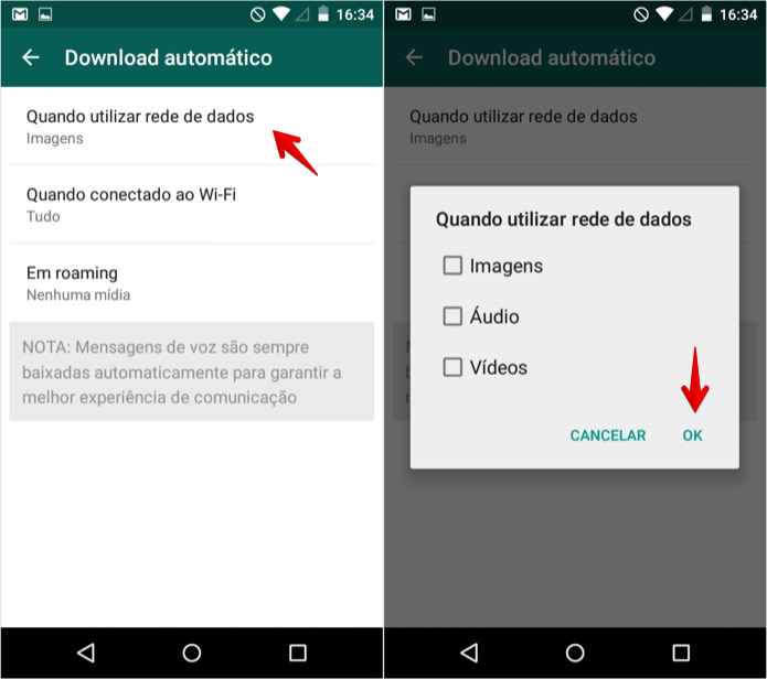 dicas android download automático de mídia no aplicativo whatsapp