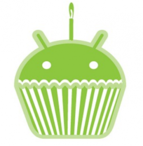 logo atualização android cupcake