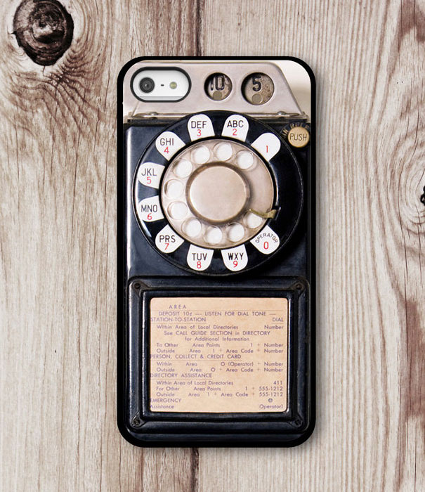 Capa para celular em forma de telefone antigo