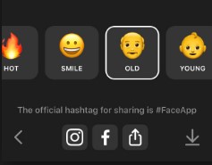 compartilhar faceapp
