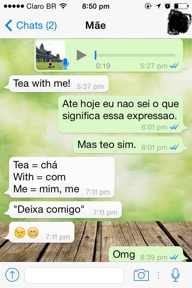 conversa de whatsapp com mãe